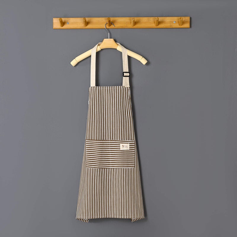 Lofekea Aprons 2 Pack Adjustable Bib Aprons with 2 Pockets Cotton Linen Cooking Kitchen Chef Apron for Women and Men - Image 5